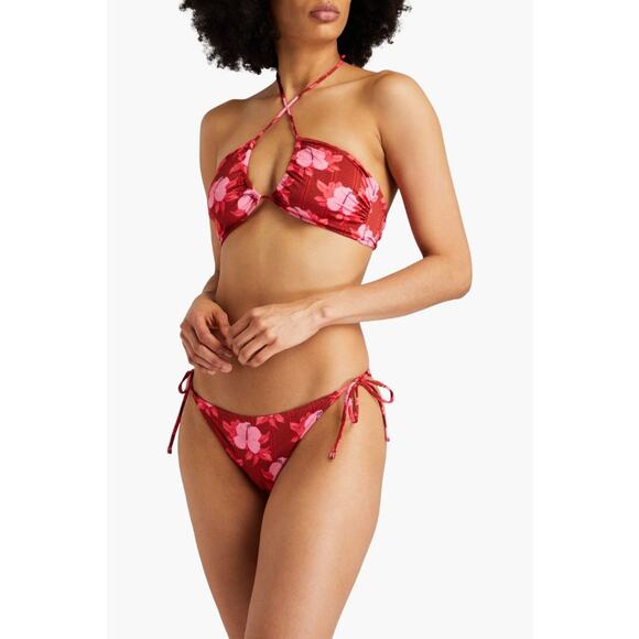 Fisch Chanzy Floralprint Stretcheconyl Bikini Briefs Papaya - S - Picture 2 of 6